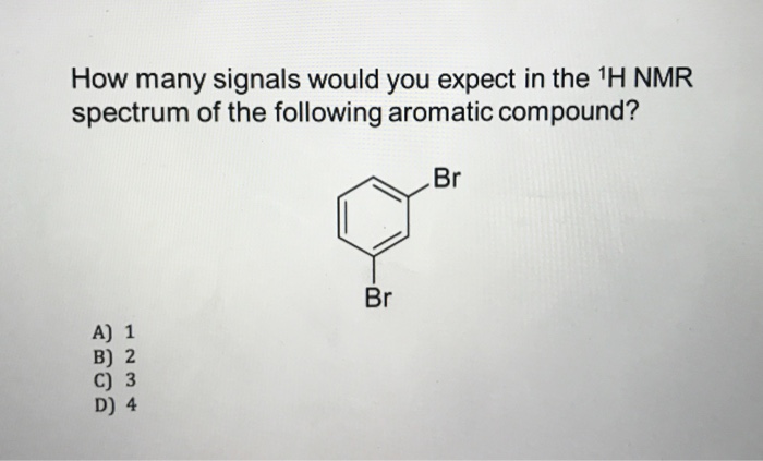 Solved How Many Signals Would You Expect In The 1H NMR Chegg