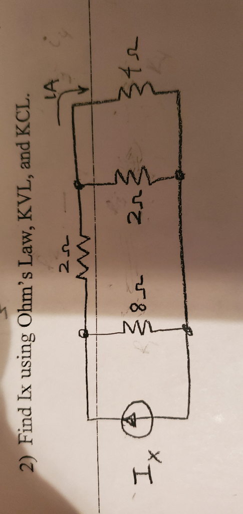 Solved Find Ix Using Ohm S Law Kvl And Kcl V I Chegg