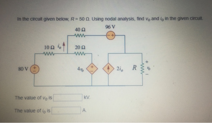 Solved In the circuit given below R 30 Ω Find Vo using Chegg