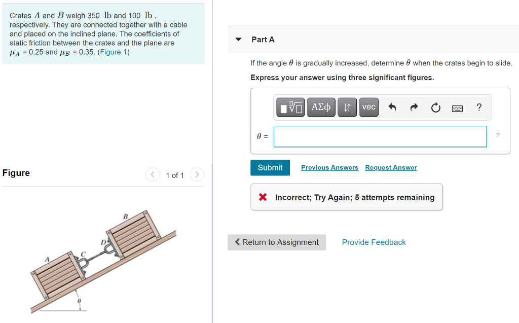 Solved Crates A And B Weigh Lb And Lb Respectively Chegg