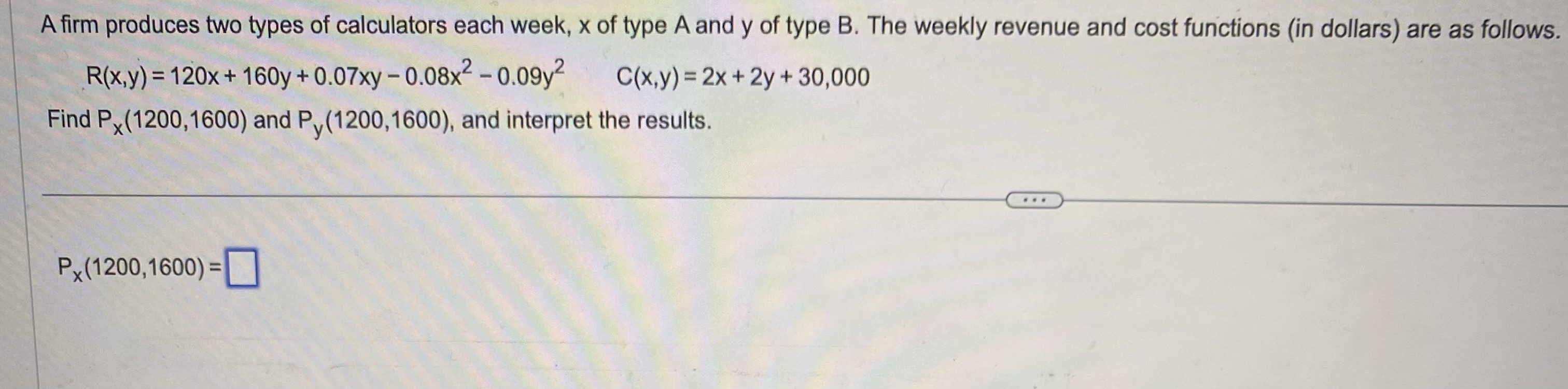 Solved A Firm Produces Two Types Of Calculators Each Week X Chegg