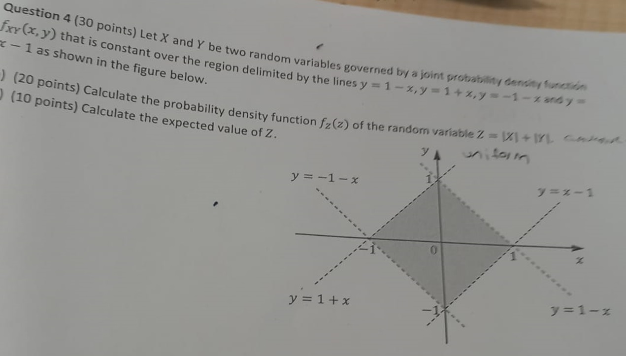 Solved Question Points Let X And Y Be Two Random Chegg