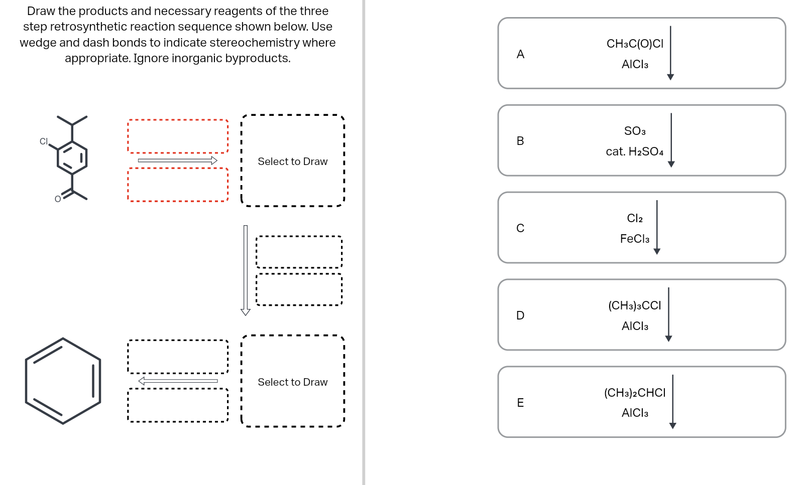 Solved Draw The Products And Necessary Reagents Of The Three Chegg