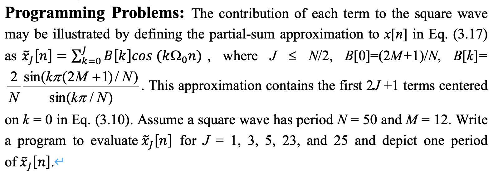 Programming Problems The Contribution Of Each Term Chegg