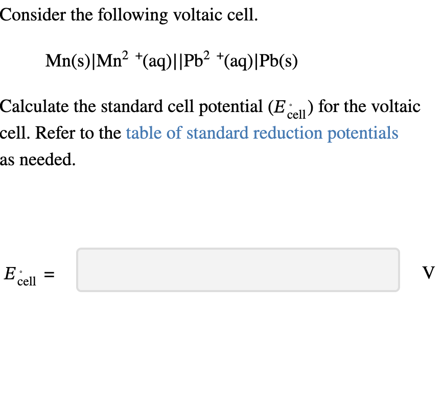 Solved Consider The Following Voltaic Cell Chegg