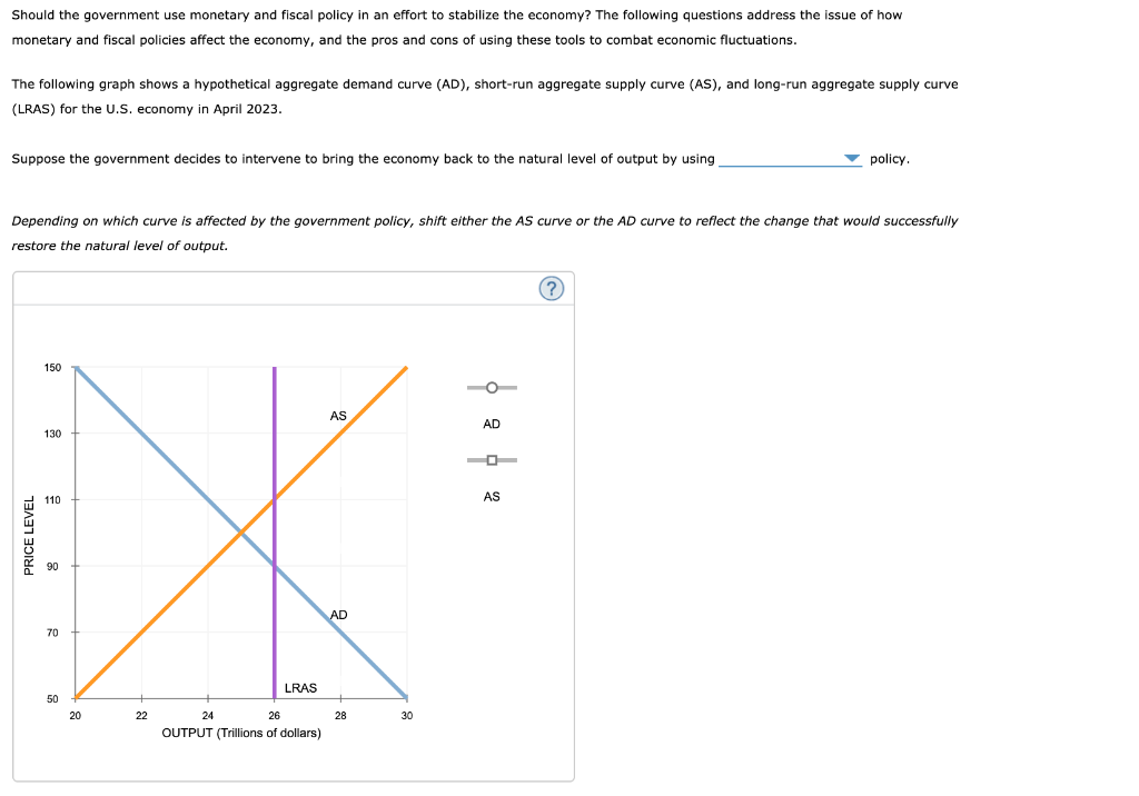 Solved Should The Government Use Monetary And Fiscal Policy Chegg