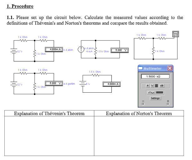 Solved Please Set Up The Circuit Below Calculate The Chegg