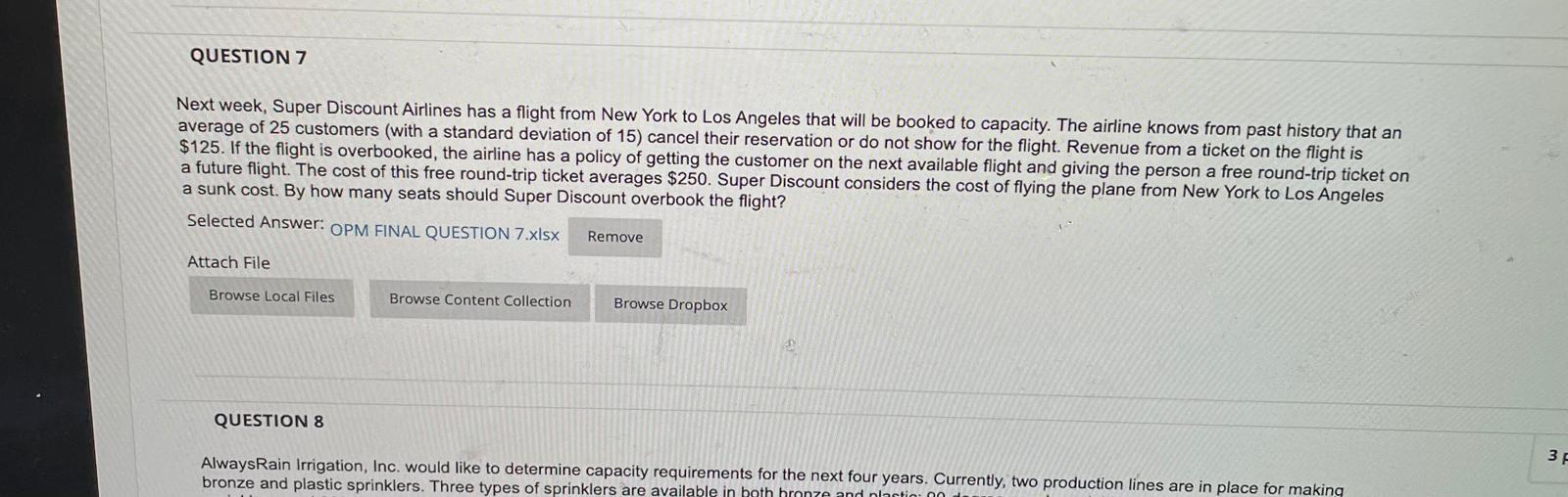 Solved Next Week Super Discount Airlines Has A Flight From Chegg