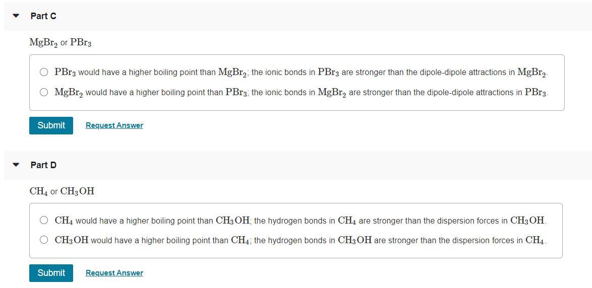 Solved Identify The Substance In Each Of The Following Pairs Chegg