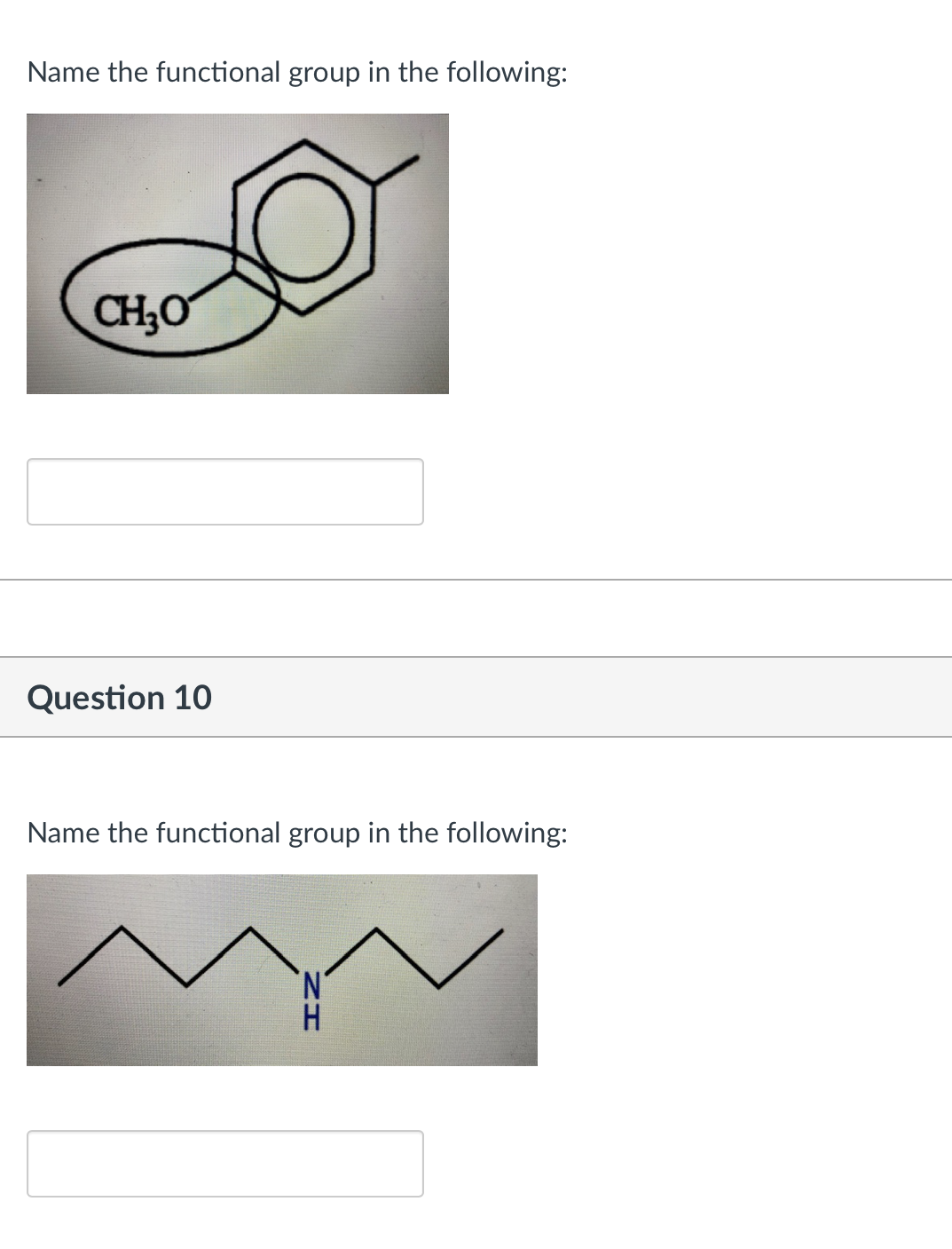 Solved Name The Functional Group In The Following Question Chegg