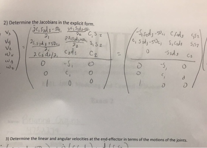 Solved Points A Three Link Planar Manipulator And Chegg