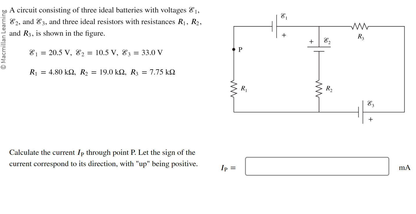 Solved A Circuit Consisting Of Three Ideal Batteries With Chegg