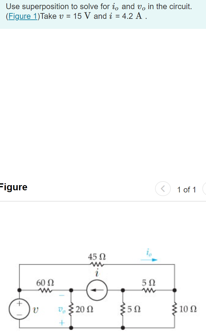 Solved Use Superposition To Solve For I And V In The Chegg