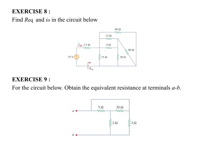 Solved EXERCISE 8 Find Req And Io In The Circuit Below 60 Chegg