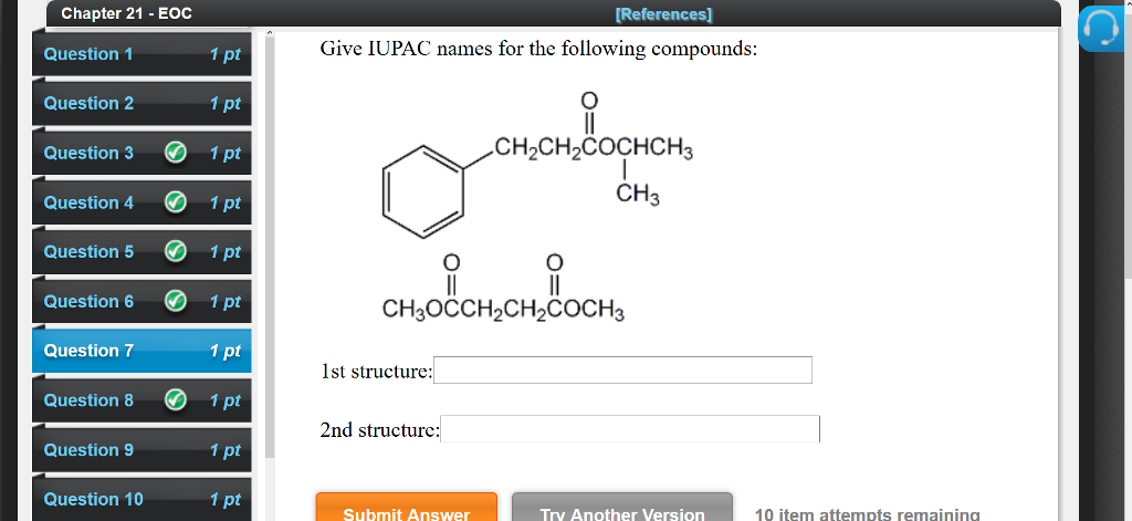 Solved Chapter 21 EOC References Question 1 Give IUPAC Chegg