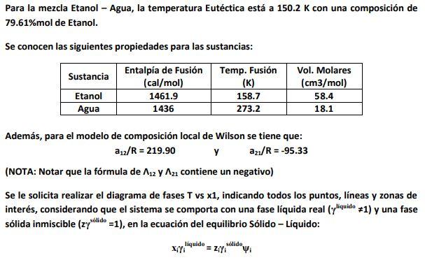 Para La Mezcla Etanol Agua La Temperatura Chegg