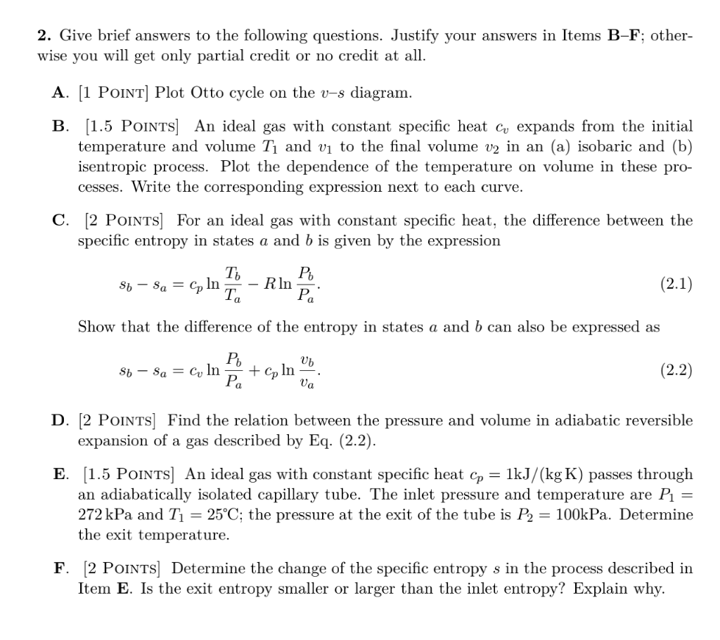 Solved 2 Give Brief Answers To The Following Questions Chegg