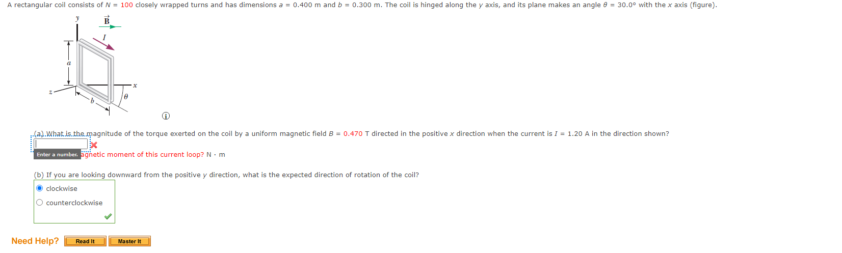 Solved A Rectangular Coil Consists Of N 100 Closely Chegg