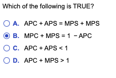 Solved Which Of The Following Is True O A Apc Aps Mps Chegg