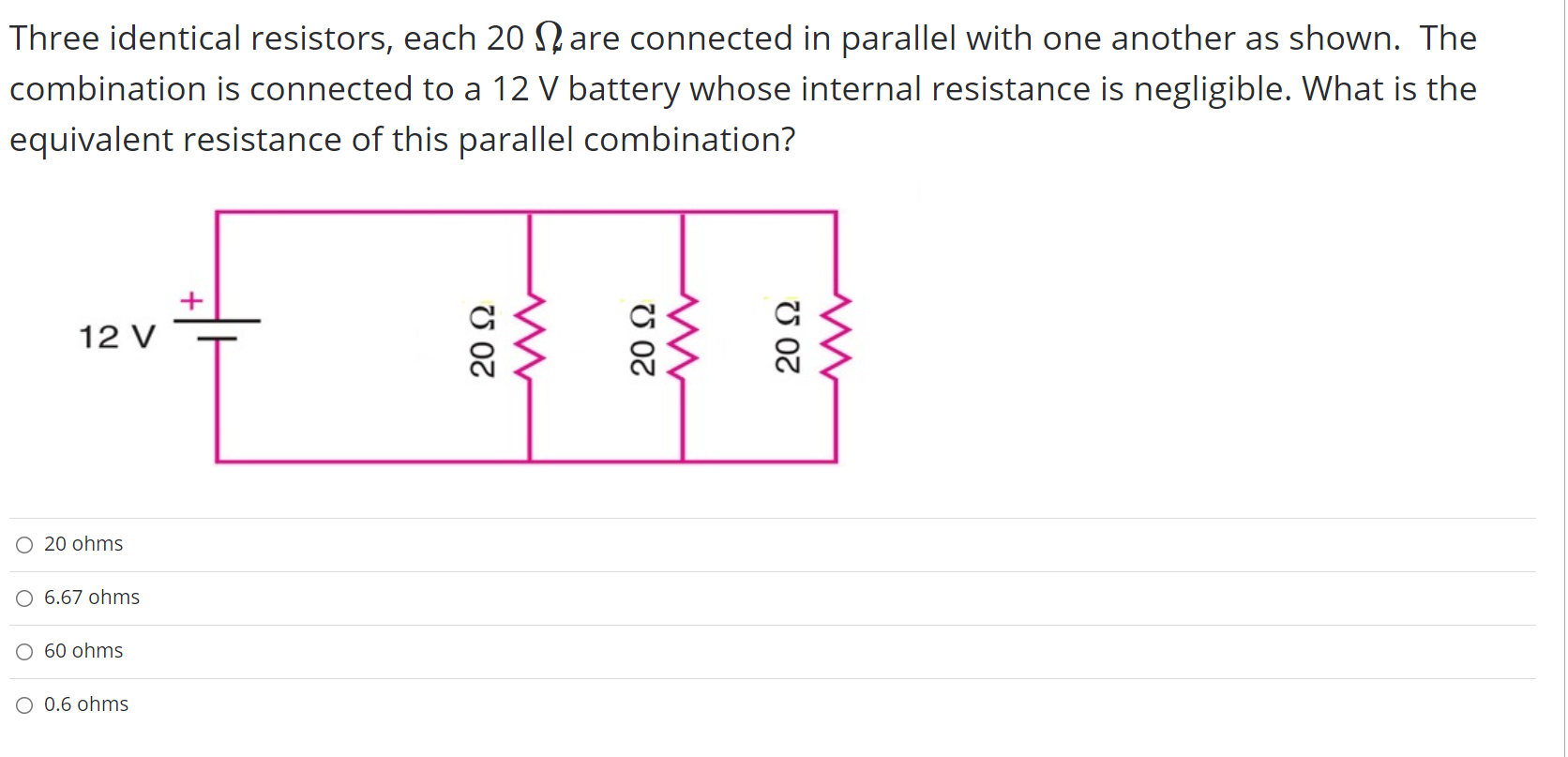 Solved Three Identical Resistors Each S Are Connected Chegg