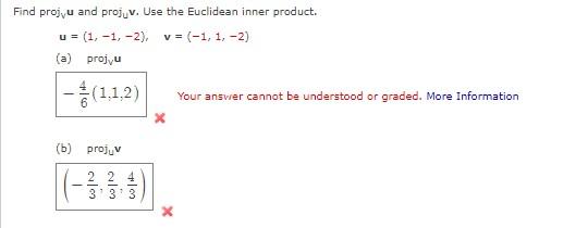 Solved Find Proj U And Projuv Use The Euclidean Inner Chegg