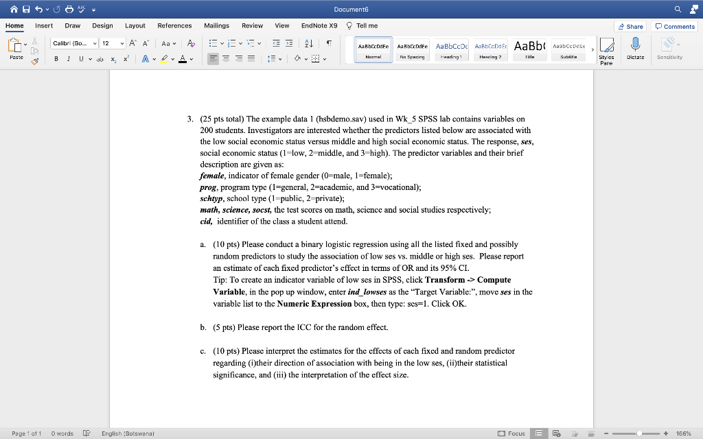 AA SU Document A Home Insert Draw Design Layout Chegg