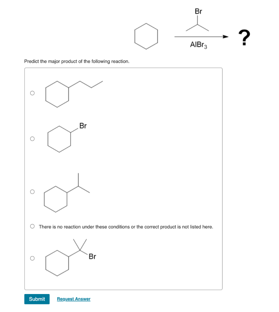 Solved Br AlBr3 Predict The Major Product Of The Following Chegg