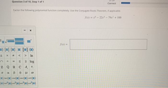 Solved Factor The Following Polynomial Function Completely Chegg