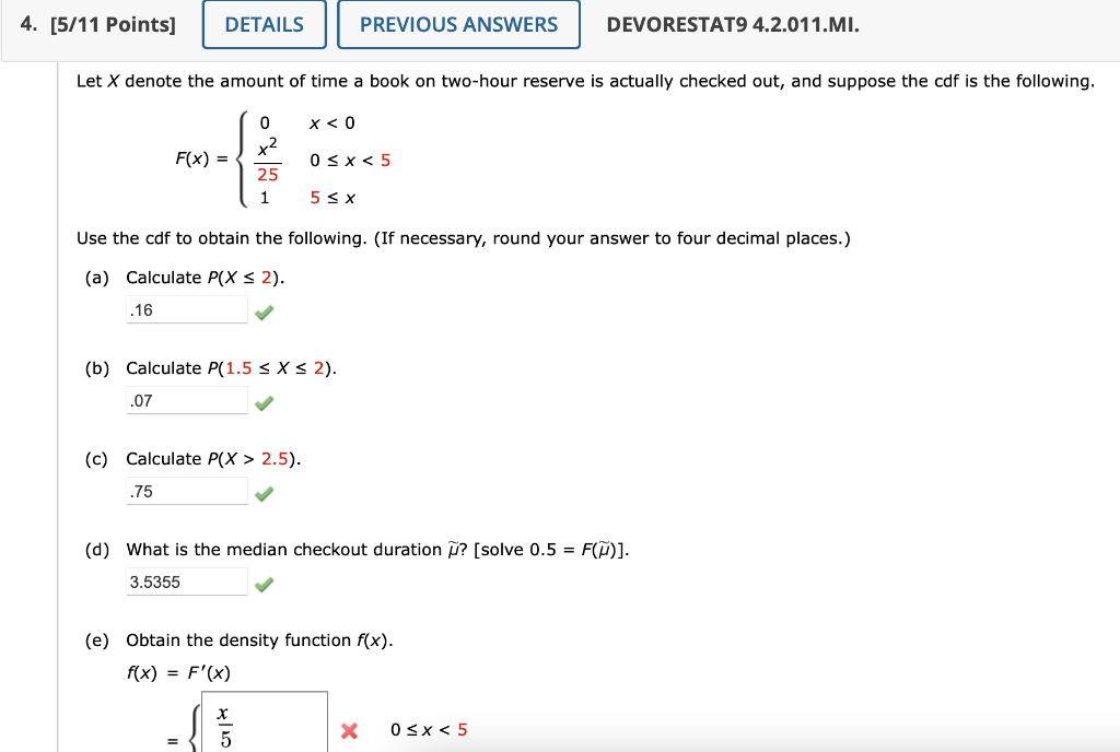 Solved Let X Denote The Amount Of Time A Book On Two Hour Chegg