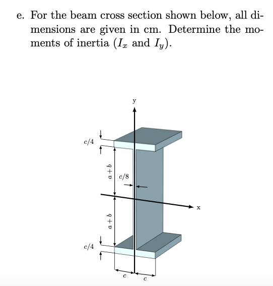 Solved For The Beam Cross Section Shown Below All Chegg