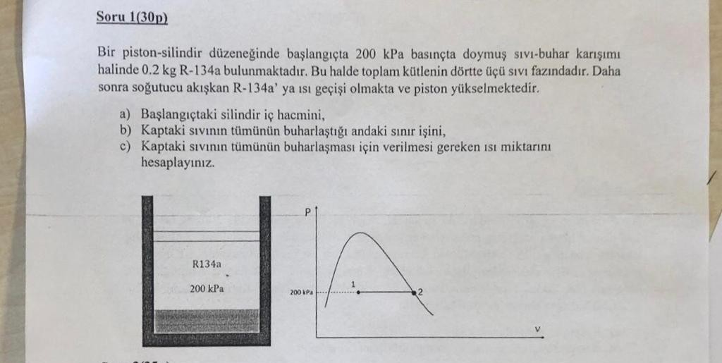 Soru P Bir Piston Silindir D Zene Inde Chegg