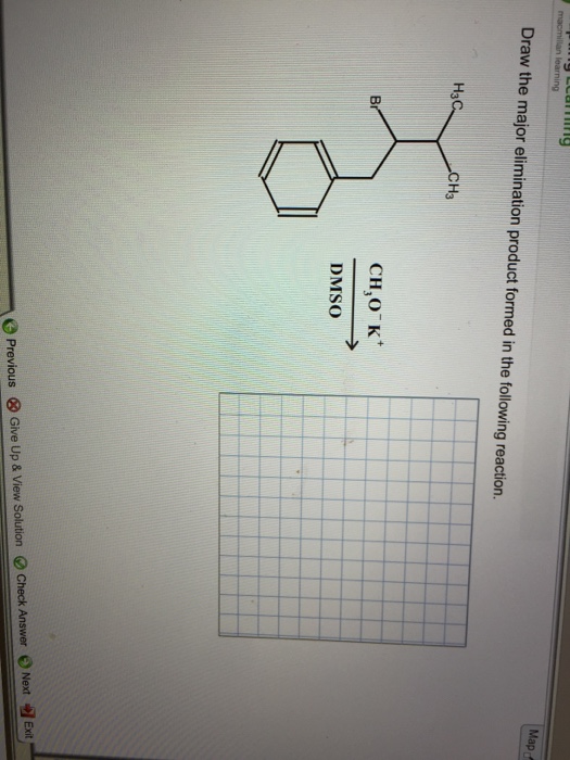 Solved Draw The Major Elimination Product Formed In The Chegg