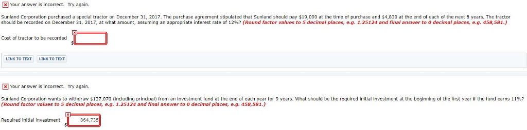 Solved X Your Answer Is Incorrect Try Again Sunland Chegg