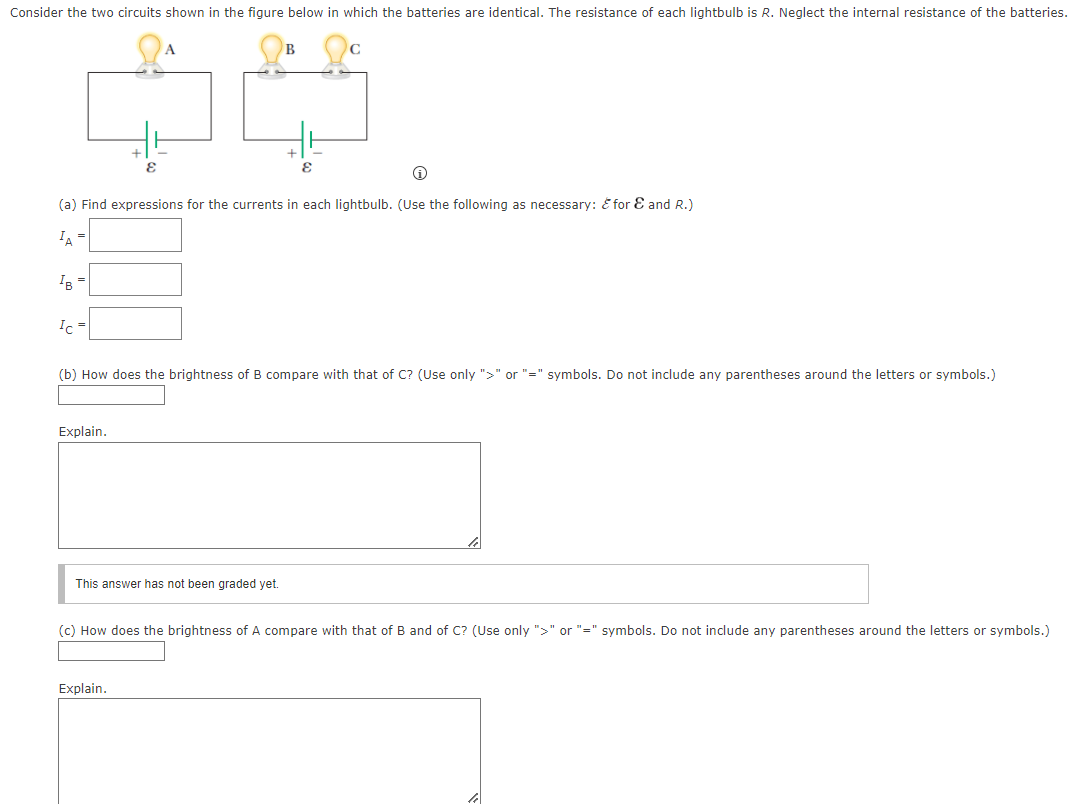 Solved Consider The Two Circuits Shown In The Figure Below Chegg