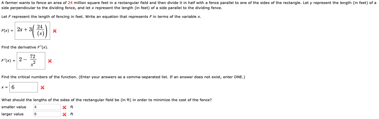 Solved A Farmer Wants To Fence An Area Of Million Square Chegg