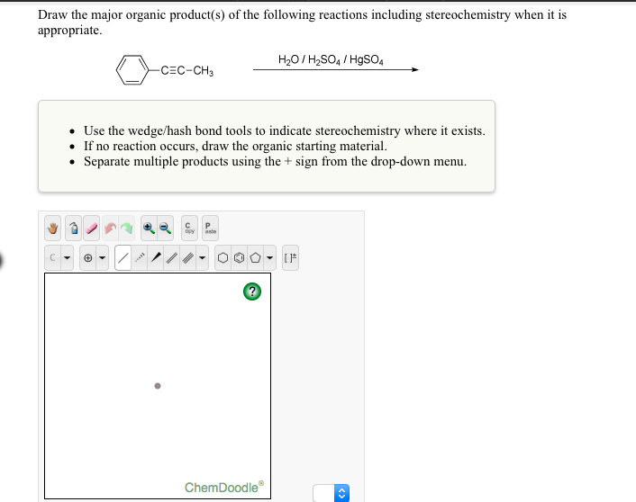 Solved Draw The Major Organic Product S Of The Following Chegg