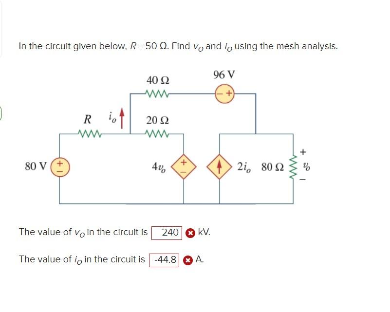 Solved In the circuit given below R 50 Ω Chegg