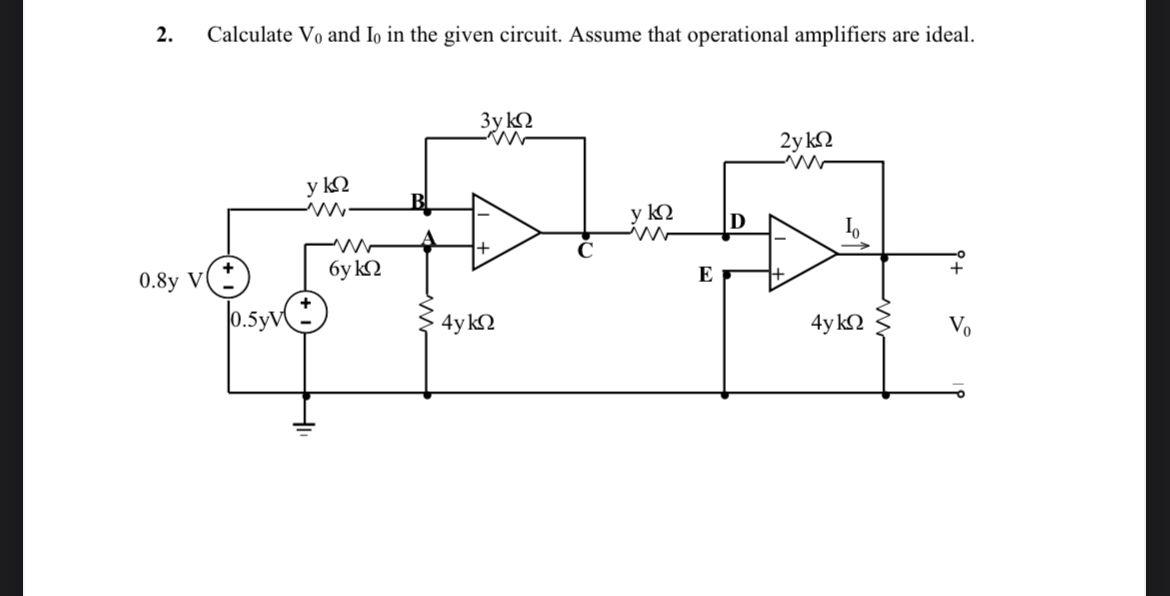 Solved 2 Calculate Vo And Io In The Given Circuit Assume Chegg