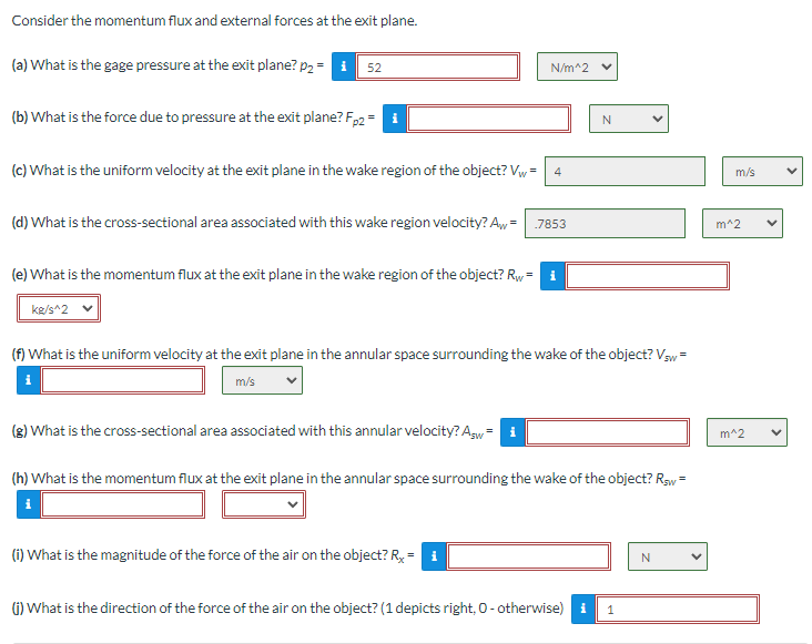 Solved Air 1 23 Kg M3 Flows Past An Object In A Chegg