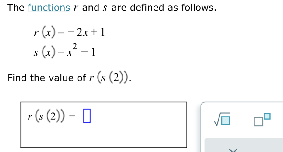 Solved The Functions R And S Are Defined As Follows Chegg