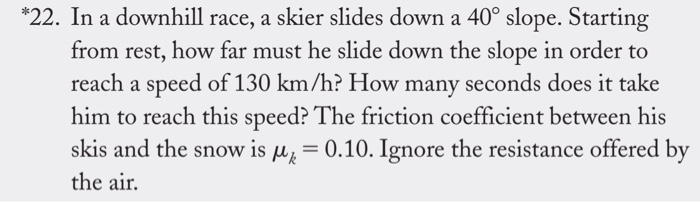 Solved In A Downhill Race A Skier Slides Down A Chegg