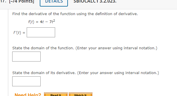 Solved Find The Derivative Of The Function Using The Chegg