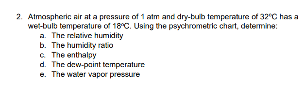 Solved Atmospheric Air At A Pressure Of Atm And Chegg