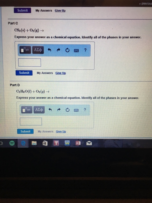 Solved Complete And Balance Each Of The Following Equations Chegg