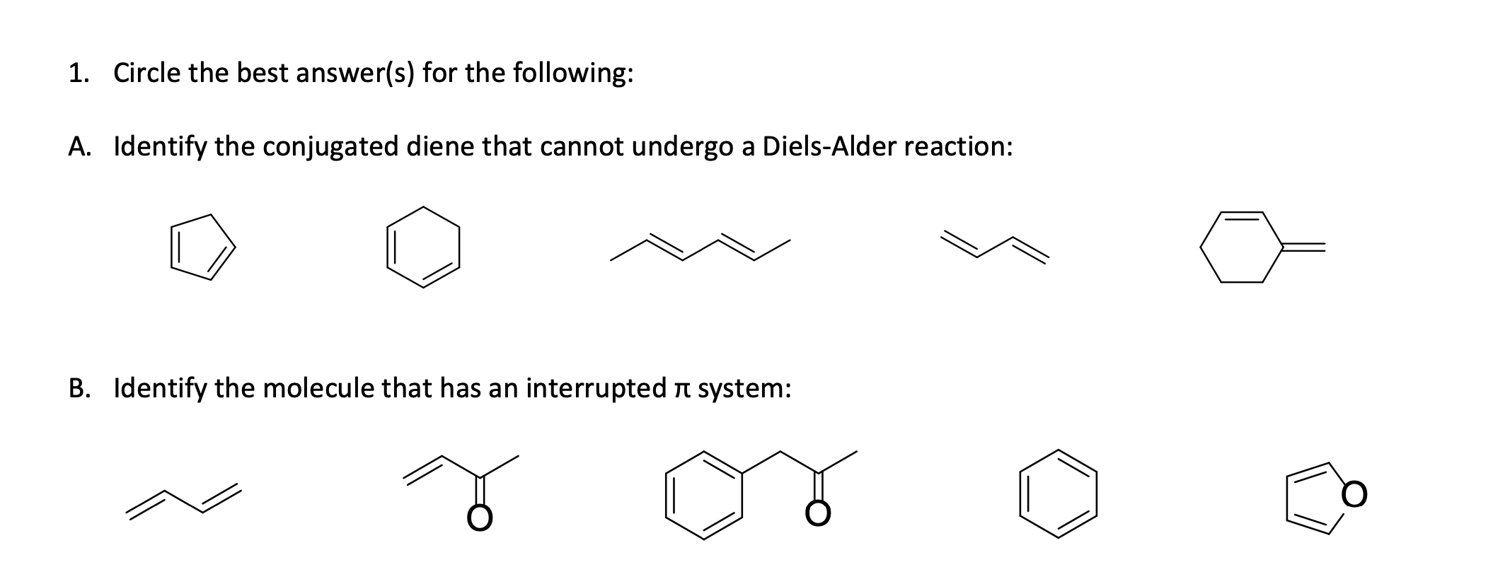 Solved Circle The Best Answer S For The Following A Chegg