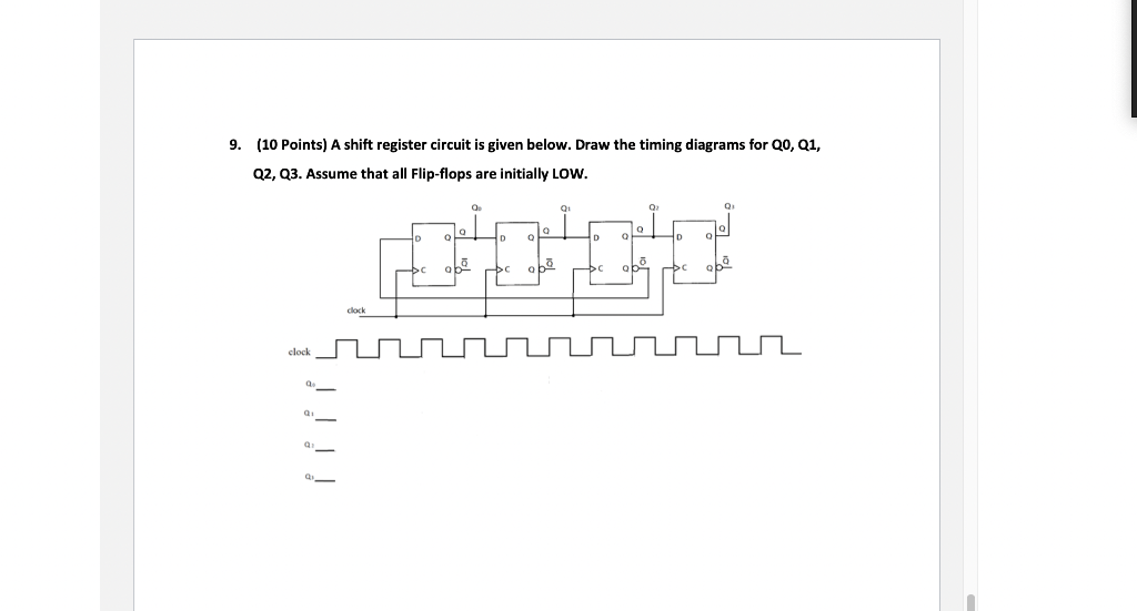 Solved Points A Shift Register Circuit Is Given Chegg