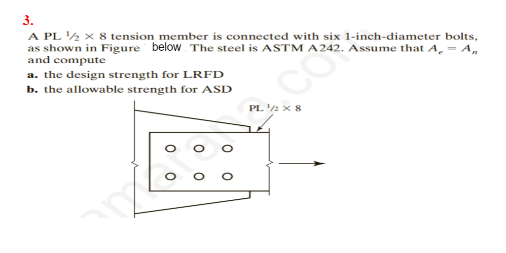 Solved A Pl Tension Member Is Connected With Six Chegg