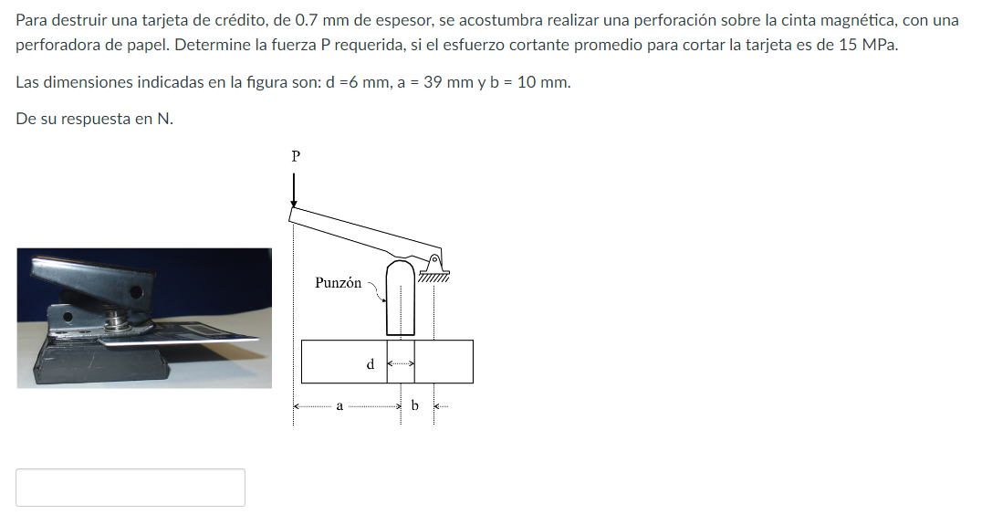 Solved Para Destruir Una Tarjeta De Cr Dito De Mm De Chegg