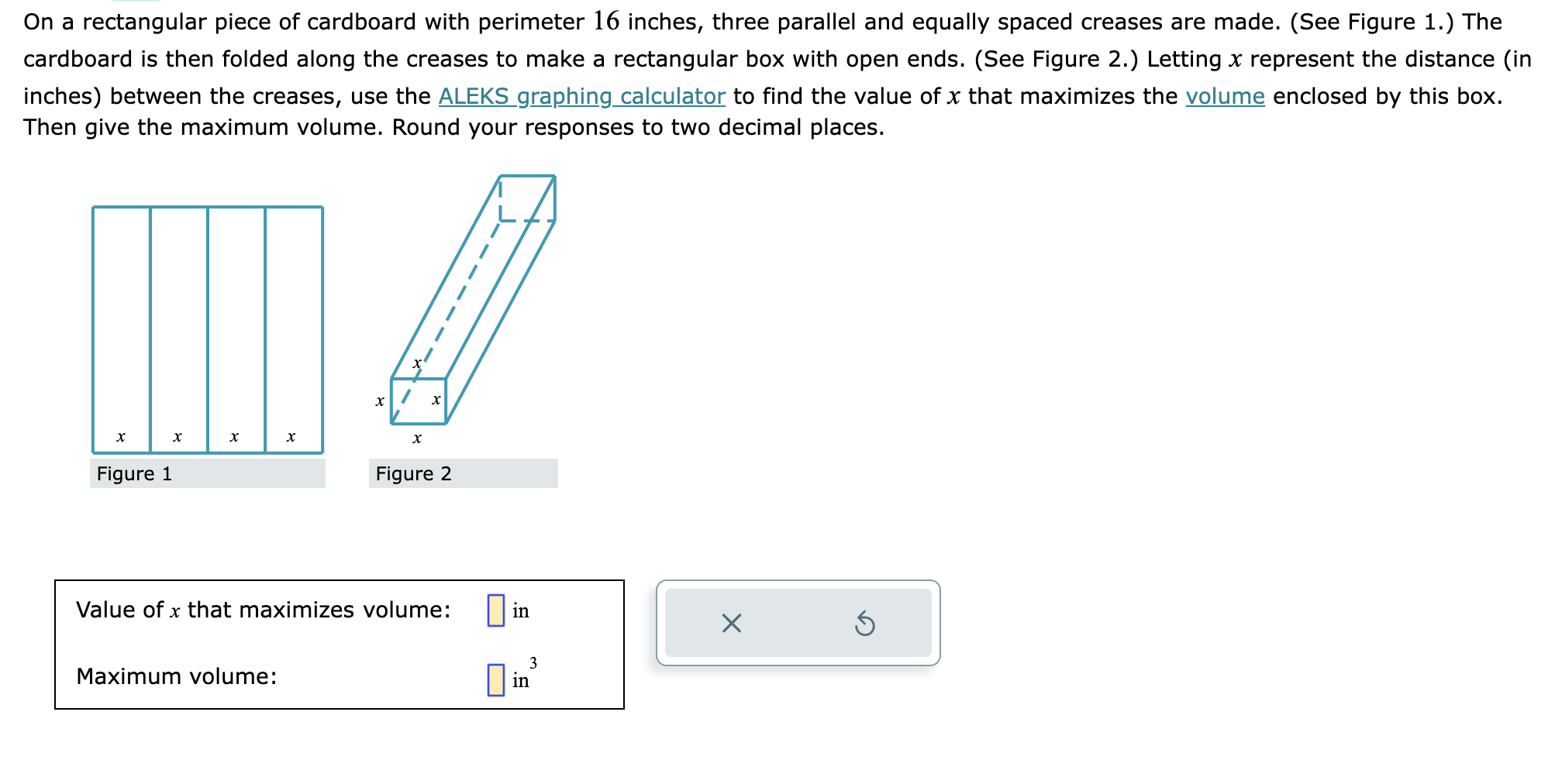 Solved On A Rectangular Piece Of Cardboard With Perimeter Chegg