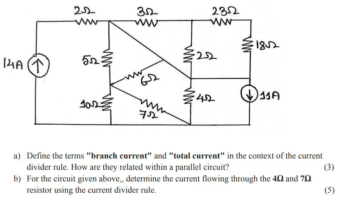 Solved A Define The Terms Branch Current And Total Chegg